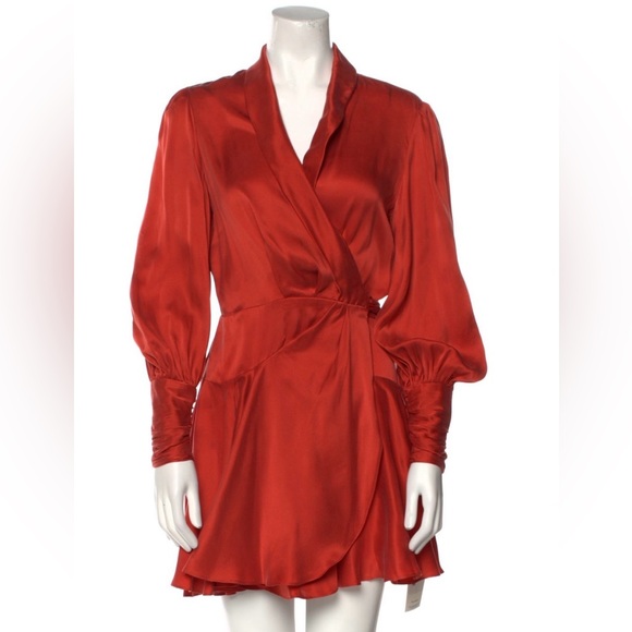 Zimmermann Vibrant Red Long Sleeve Dress - Picture 1 of 3